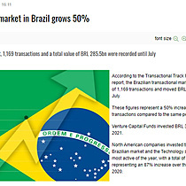 Transaction market in Brazil grows 50%